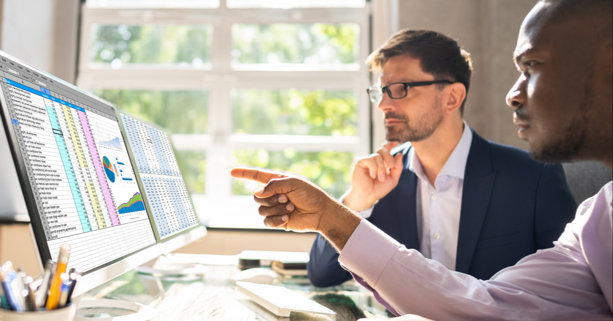 People Working With Spreadsheet Data -1